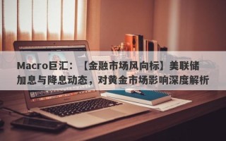 Macro巨汇：【金融市场风向标】美联储加息与降息动态，对黄金市场影响深度解析