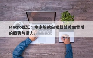 Macro巨汇：专家解读白银超越黄金背后的趋势与潜力。