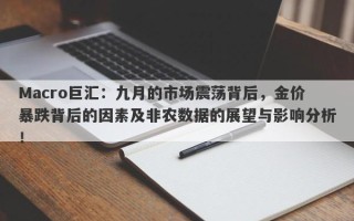 Macro巨汇：九月的市场震荡背后，金价暴跌背后的因素及非农数据的展望与影响分析！