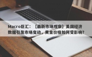 Macro巨汇：【最新市场观察】美国经济数据引发市场变动，黄金价格如何受影响？