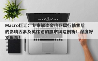 Macro巨汇：专家解读金价巨震行情背后的影响因素及英伟达的股市风险剖析！深度好文推荐！