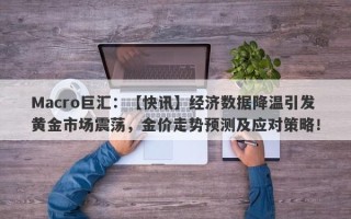 Macro巨汇：【快讯】经济数据降温引发黄金市场震荡，金价走势预测及应对策略！