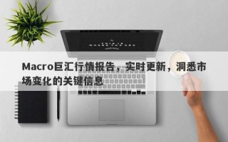 Macro巨汇行情报告，实时更新，洞悉市场变化的关键信息