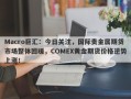 Macro巨汇：今日关注，国际贵金属期货市场整体回暖，COMEX黄金期货价格逆势上涨！