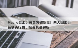 Macro巨汇：黄金突破新高！两大因素引领多头行情，投资机会解析