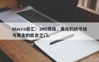 Macro巨汇：200周线，美元的防守线与黄金的机会之门。