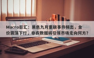 Macro巨汇：黑色九月重磅事件频出，金价震荡下行，非农数据将引领市场走向何方？