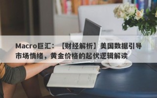 Macro巨汇：【财经解析】美国数据引导市场情绪，黄金价格的起伏逻辑解读