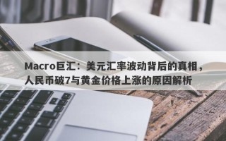 Macro巨汇：美元汇率波动背后的真相，人民币破7与黄金价格上涨的原因解析