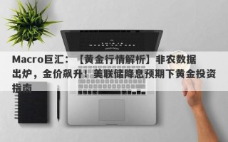 Macro巨汇：【黄金行情解析】非农数据出炉，金价飙升！美联储降息预期下黄金投资指南