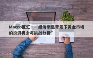 Macro巨汇：“经济衰退背景下黄金市场的投资机会与挑战分析”