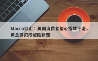 Macro巨汇：美国消费者信心指数下滑，黄金投资成避险新宠