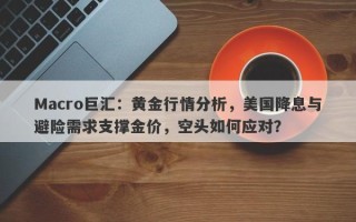 Macro巨汇：黄金行情分析，美国降息与避险需求支撑金价，空头如何应对？