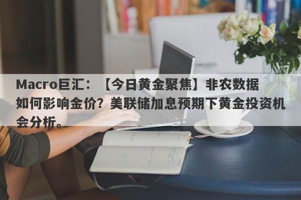 Macro巨汇：【今日黄金聚焦】非农数据如何影响金价？美联储加息预期下黄金投资机会分析。-第1张图片-Macro Markets巨汇